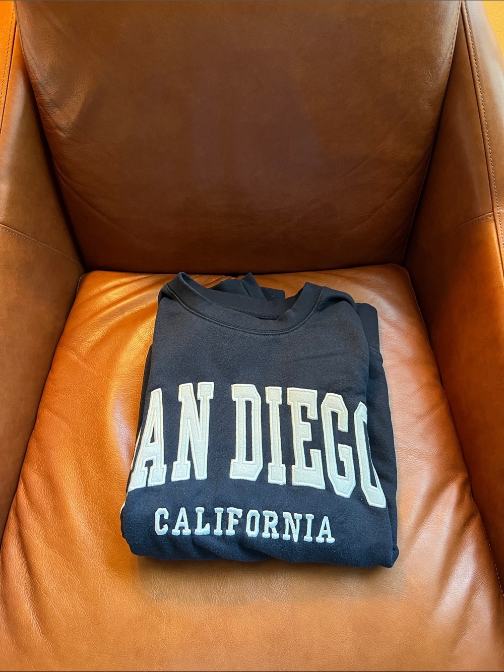 San Diego California Navy Sporty Crewneck Sweatshirt - L